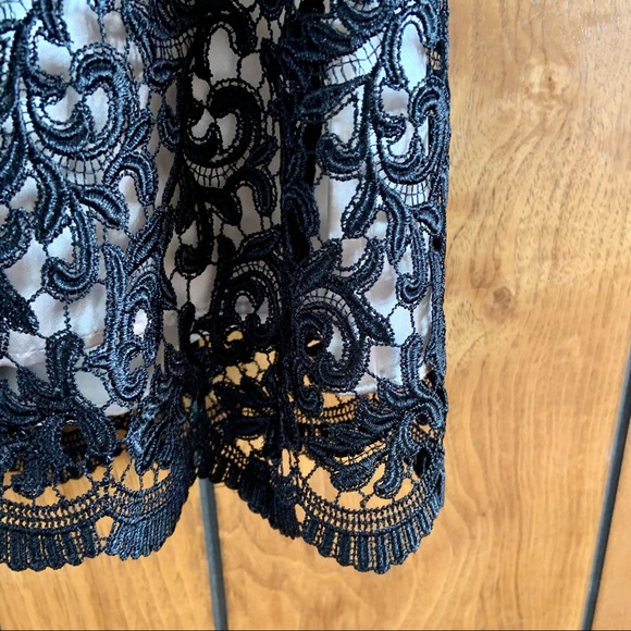 WHBM Black Lace Overlay Strapless Cocktail Dress - Picture 4 of 11